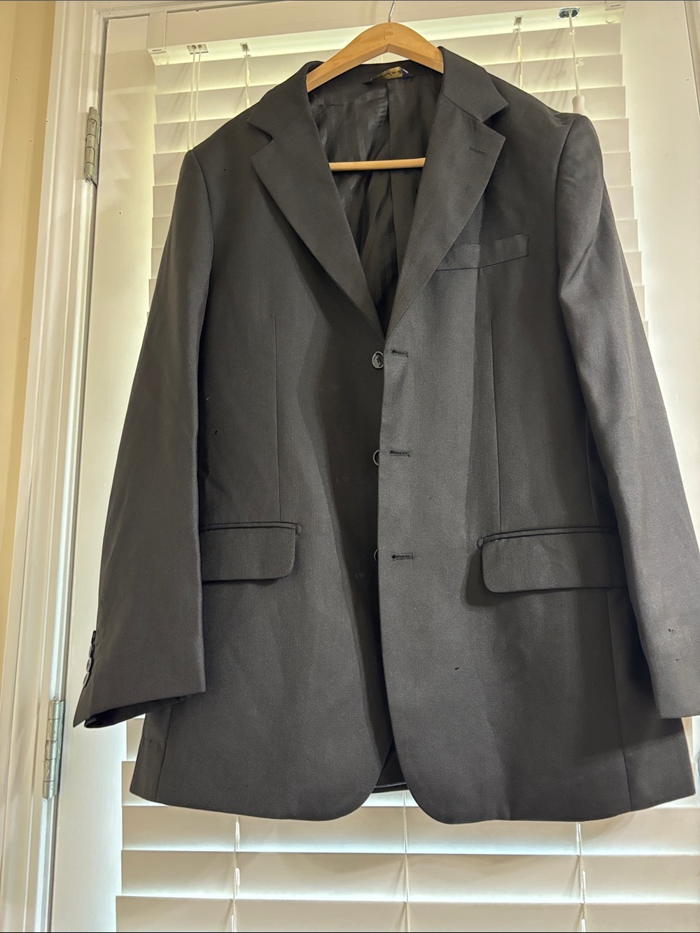 Elegante Gentiluomo Men's Black Blazer Size 40L